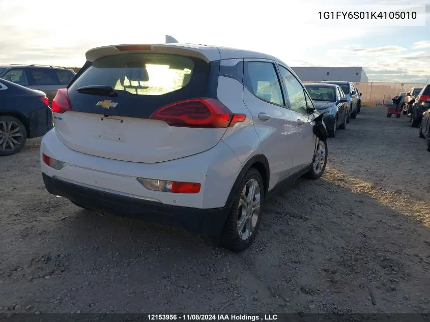 2019 Chevrolet Bolt Ev VIN: 1G1FY6S01K4105010 Lot: 12153956