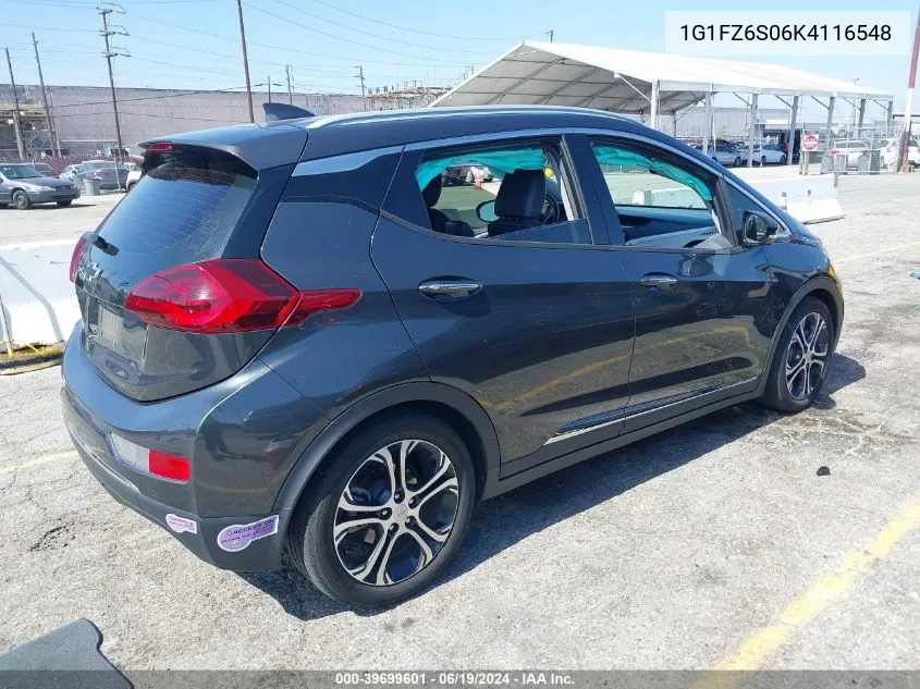 2019 Chevrolet Bolt Ev Premier VIN: 1G1FZ6S06K4116548 Lot: 39699601