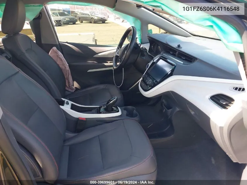 2019 Chevrolet Bolt Ev Premier VIN: 1G1FZ6S06K4116548 Lot: 39699601