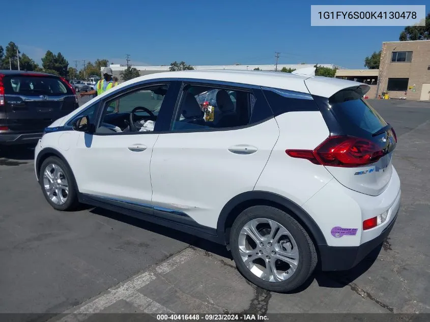 1G1FY6S00K4130478 2019 Chevrolet Bolt Ev Lt