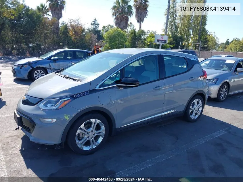 2019 Chevrolet Bolt Ev Lt VIN: 1G1FY6S08K4139414 Lot: 40442438