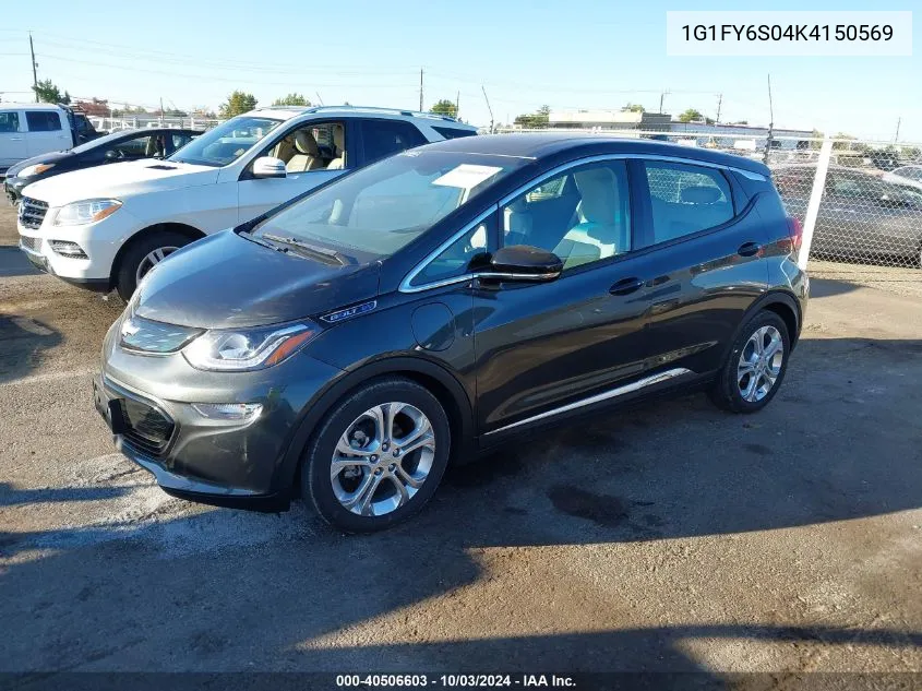 2019 Chevrolet Bolt Ev Lt VIN: 1G1FY6S04K4150569 Lot: 40506603