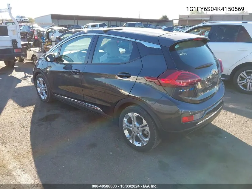 2019 Chevrolet Bolt Ev Lt VIN: 1G1FY6S04K4150569 Lot: 40506603