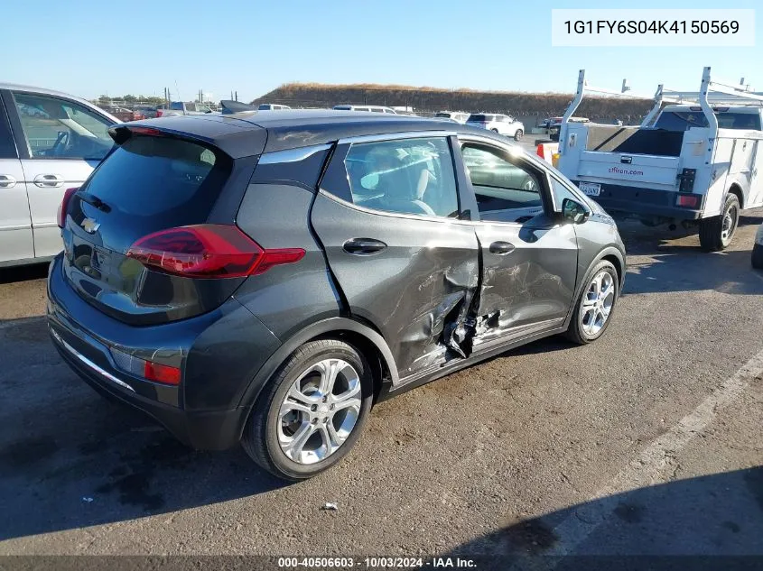 2019 Chevrolet Bolt Ev Lt VIN: 1G1FY6S04K4150569 Lot: 40506603