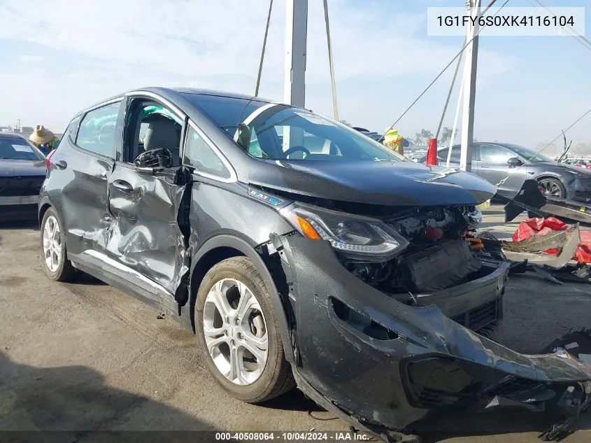 1G1FY6S0XK4116104 2019 Chevrolet Bolt Ev Lt