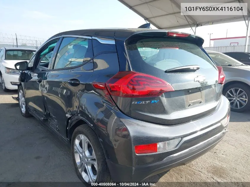 1G1FY6S0XK4116104 2019 Chevrolet Bolt Ev Lt