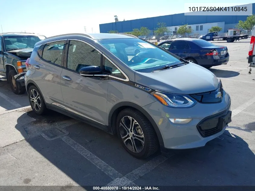 2019 Chevrolet Bolt Ev Premier VIN: 1G1FZ6S04K4110845 Lot: 40550078