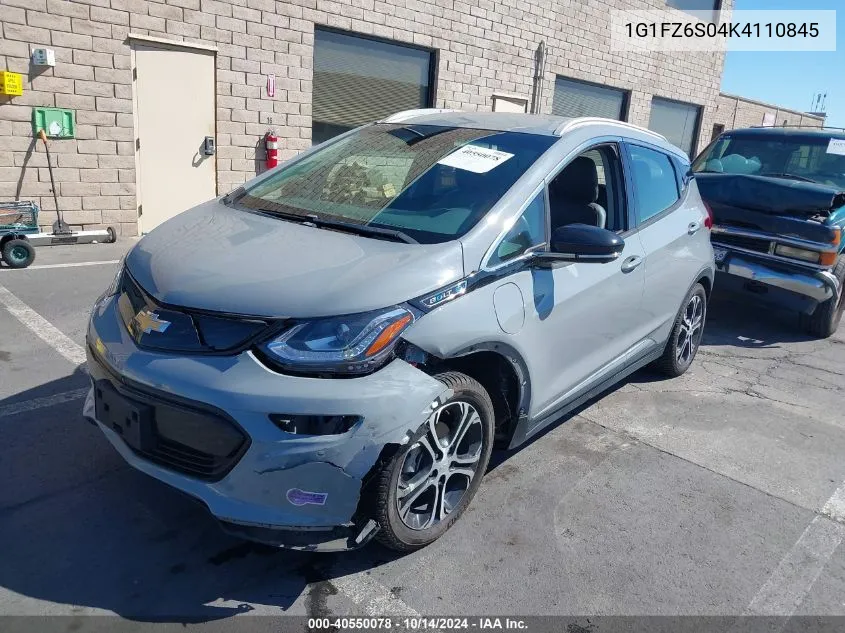 2019 Chevrolet Bolt Ev Premier VIN: 1G1FZ6S04K4110845 Lot: 40550078