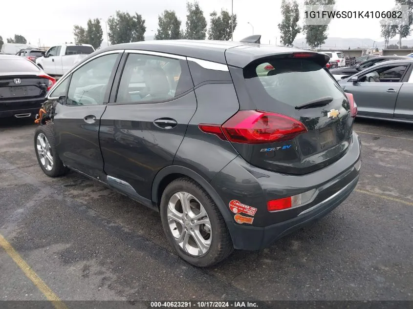 1G1FW6S01K4106082 2019 Chevrolet Bolt Ev Lt