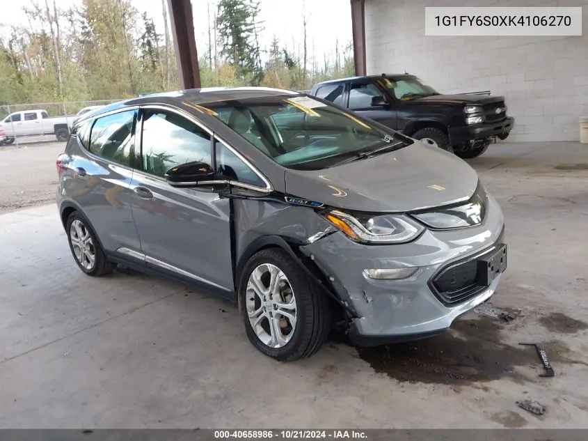 2019 Chevrolet Bolt Ev Lt VIN: 1G1FY6S0XK4106270 Lot: 40658986