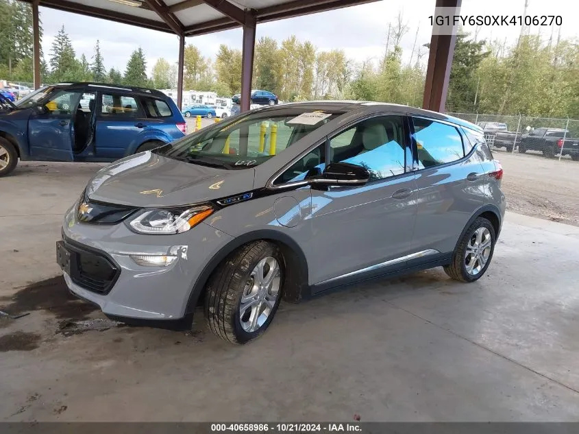 2019 Chevrolet Bolt Ev Lt VIN: 1G1FY6S0XK4106270 Lot: 40658986