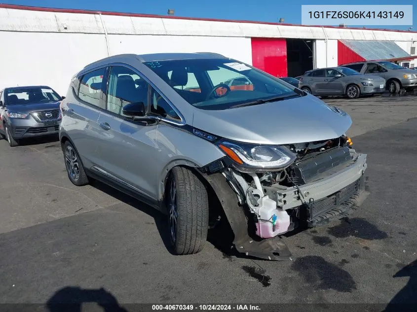 1G1FZ6S06K4143149 2019 Chevrolet Bolt Ev Premier