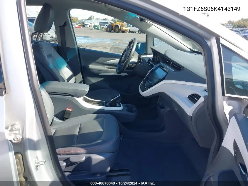 2019 Chevrolet Bolt Ev Premier VIN: 1G1FZ6S06K4143149 Lot: 40670349