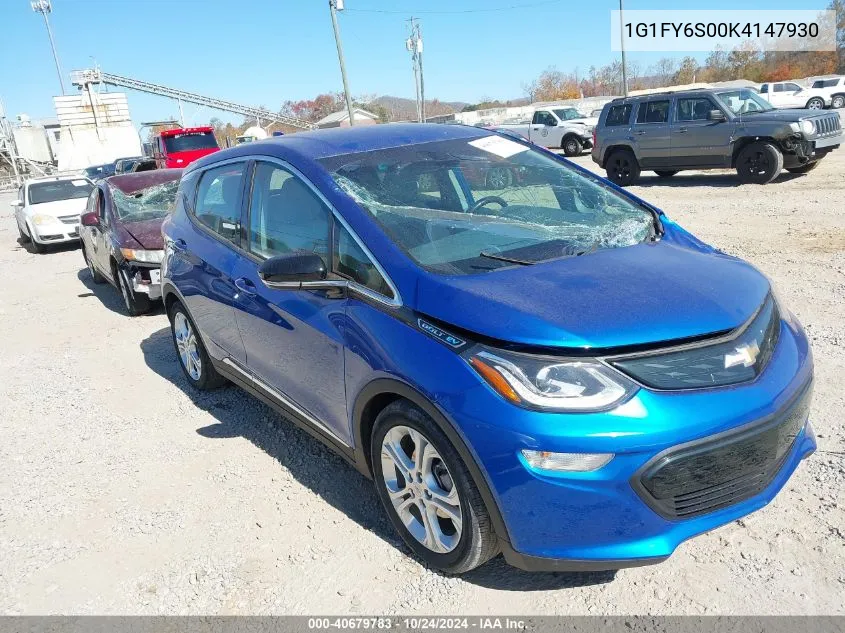 2019 Chevrolet Bolt Ev Lt VIN: 1G1FY6S00K4147930 Lot: 40679783