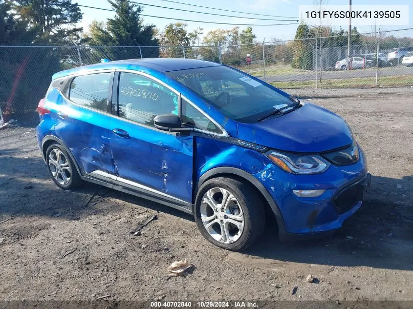 2019 Chevrolet Bolt Ev Lt VIN: 1G1FY6S00K4139505 Lot: 40702840