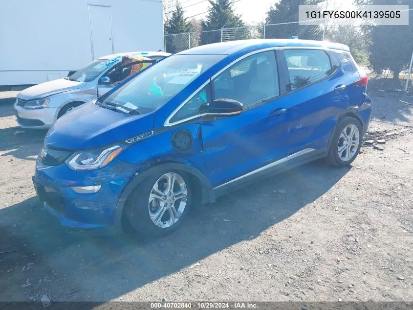 2019 Chevrolet Bolt Ev Lt VIN: 1G1FY6S00K4139505 Lot: 40702840