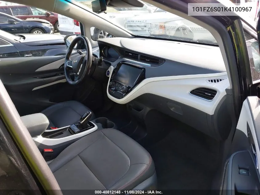 2019 Chevrolet Bolt Ev Premier VIN: 1G1FZ6S01K4100967 Lot: 40812148