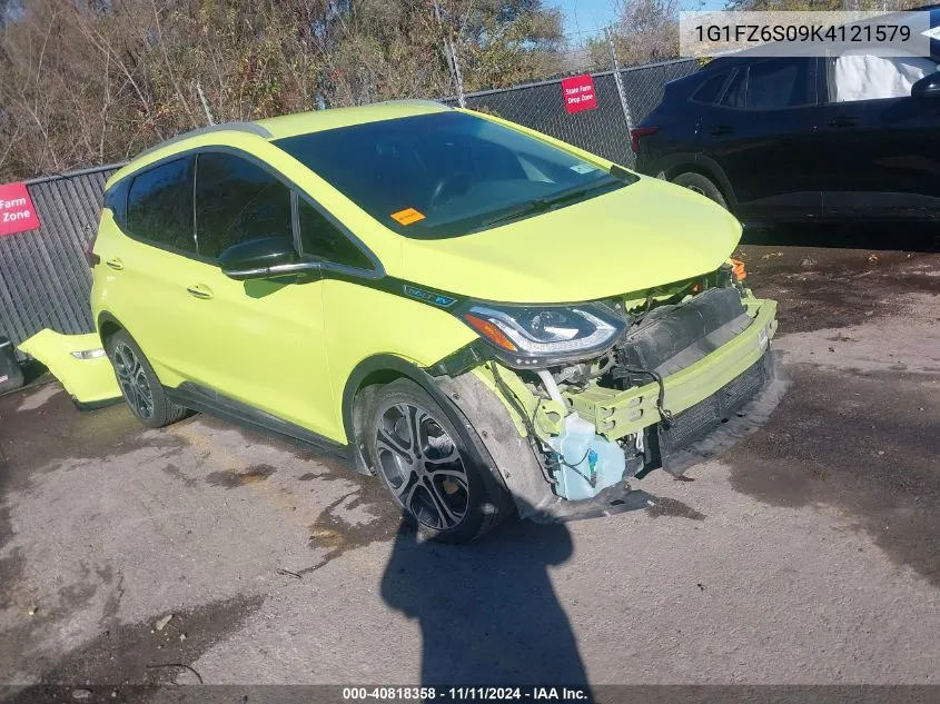 2019 Chevrolet Bolt Ev Premier VIN: 1G1FZ6S09K4121579 Lot: 40818358