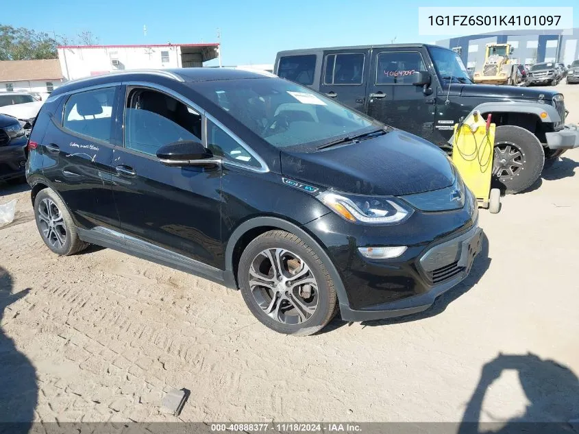 2019 Chevrolet Bolt Ev Premier VIN: 1G1FZ6S01K4101097 Lot: 40888377