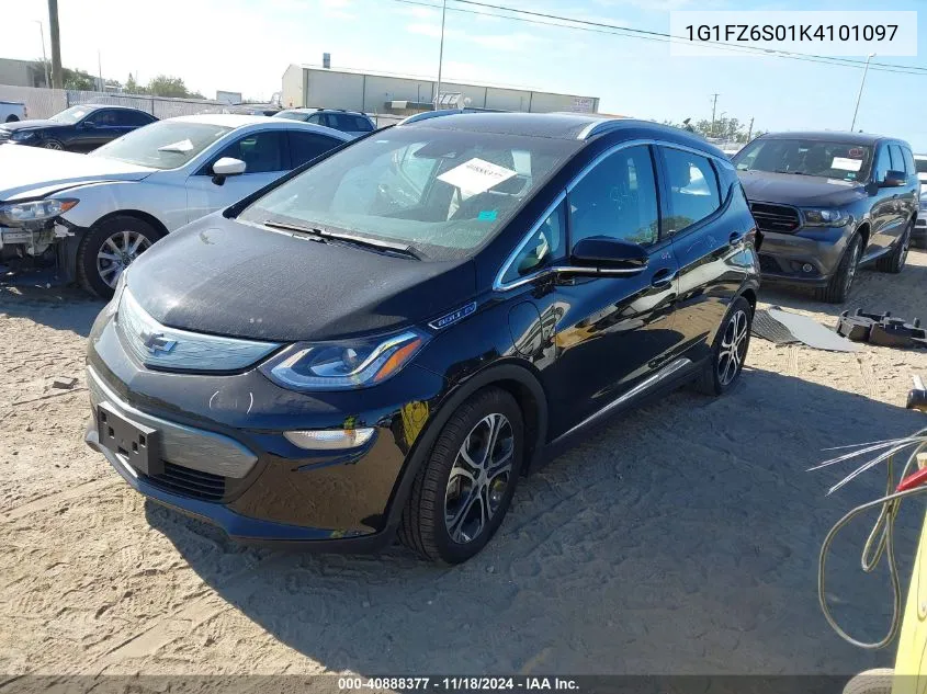 2019 Chevrolet Bolt Ev Premier VIN: 1G1FZ6S01K4101097 Lot: 40888377