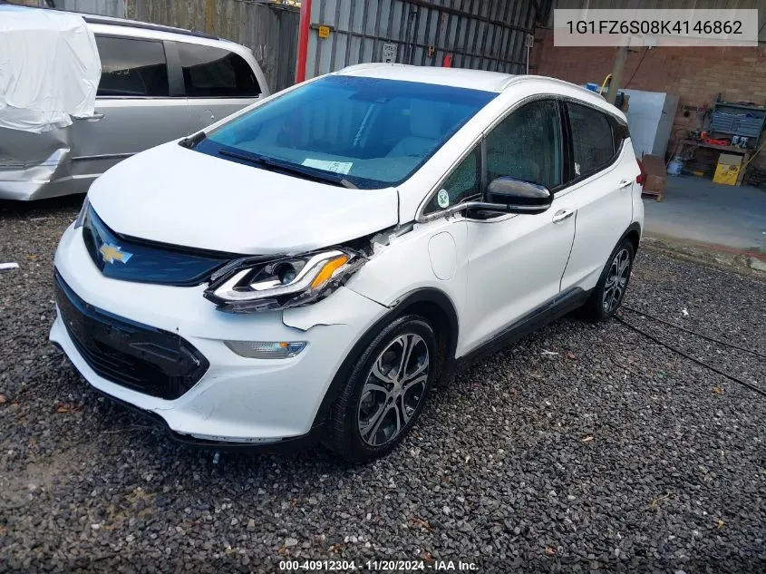 2019 Chevrolet Bolt Ev Premier VIN: 1G1FZ6S08K4146862 Lot: 40912304