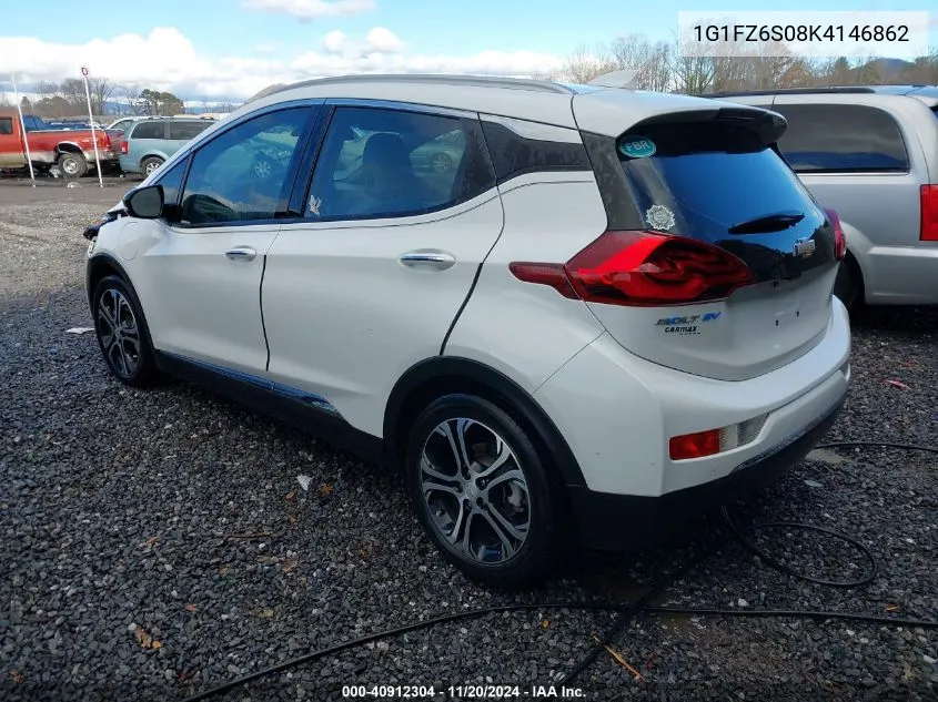 2019 Chevrolet Bolt Ev Premier VIN: 1G1FZ6S08K4146862 Lot: 40912304