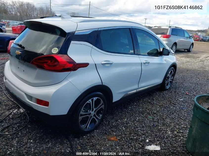 2019 Chevrolet Bolt Ev Premier VIN: 1G1FZ6S08K4146862 Lot: 40912304