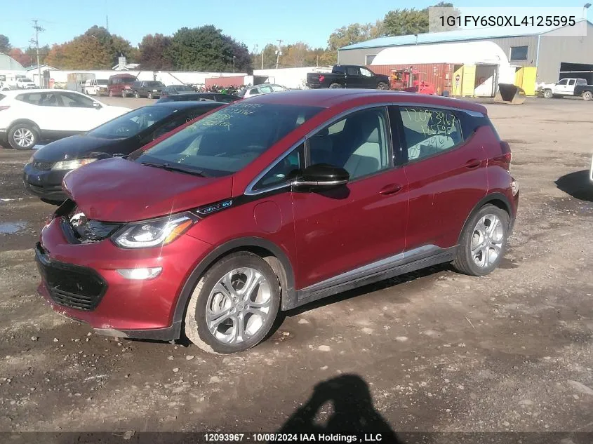 2020 Chevrolet Bolt Ev VIN: 1G1FY6S0XL4125595 Lot: 12093967