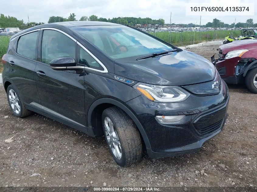 2020 Chevrolet Bolt Ev Fwd Lt VIN: 1G1FY6S00L4135374 Lot: 39980284