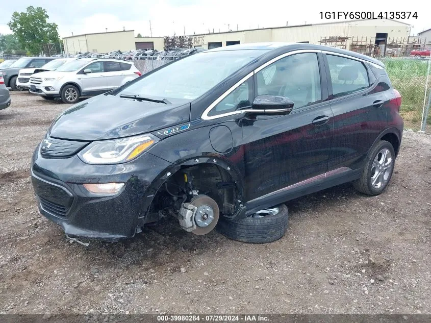 2020 Chevrolet Bolt Ev Fwd Lt VIN: 1G1FY6S00L4135374 Lot: 39980284