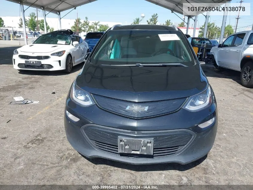 2020 Chevrolet Bolt Ev Fwd Premier VIN: 1G1FZ6S04L4138078 Lot: 39995402