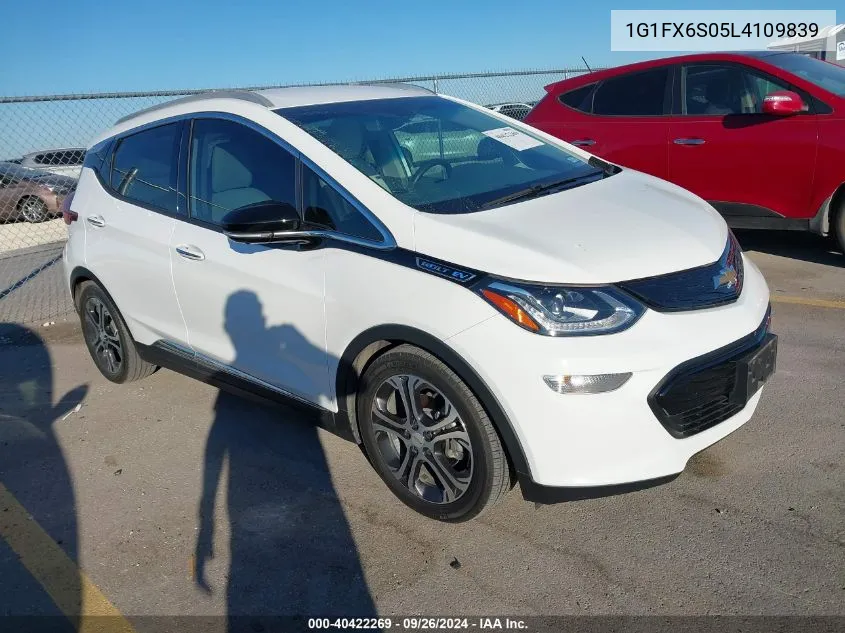 2020 Chevrolet Bolt Ev Fwd Premier VIN: 1G1FX6S05L4109839 Lot: 40422269