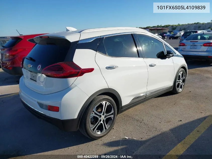 2020 Chevrolet Bolt Ev Fwd Premier VIN: 1G1FX6S05L4109839 Lot: 40422269