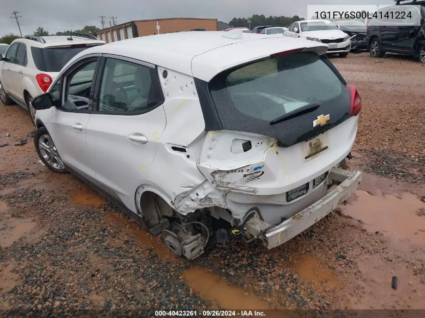 2020 Chevrolet Bolt Ev Fwd Lt VIN: 1G1FY6S00L4141224 Lot: 40423261