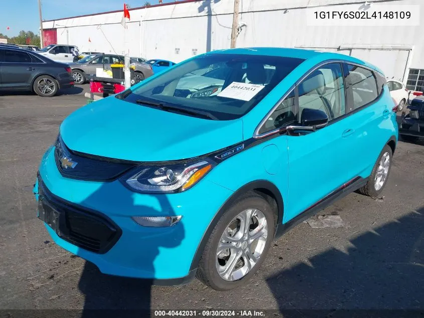 2020 Chevrolet Bolt Ev Fwd Lt VIN: 1G1FY6S02L4148109 Lot: 40442031