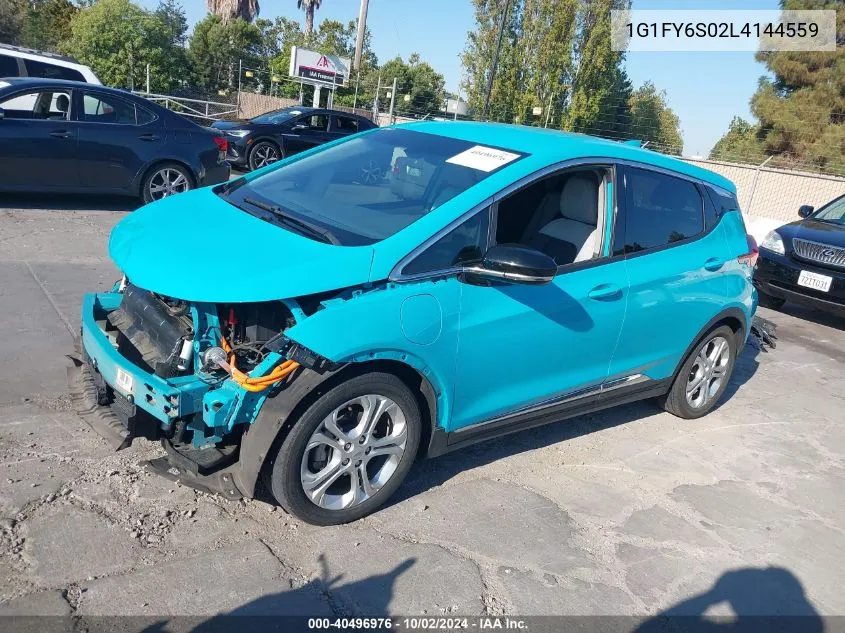 2020 Chevrolet Bolt Ev Fwd Lt VIN: 1G1FY6S02L4144559 Lot: 40496976