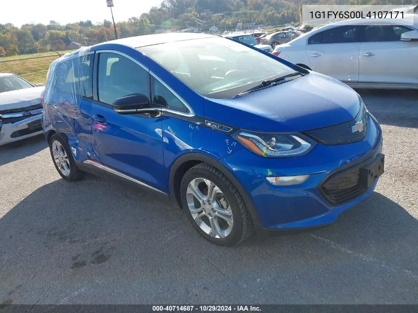 2020 Chevrolet Bolt Ev Fwd Lt VIN: 1G1FY6S00L4107171 Lot: 40714687