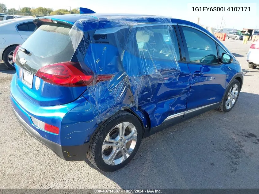 2020 Chevrolet Bolt Ev Fwd Lt VIN: 1G1FY6S00L4107171 Lot: 40714687