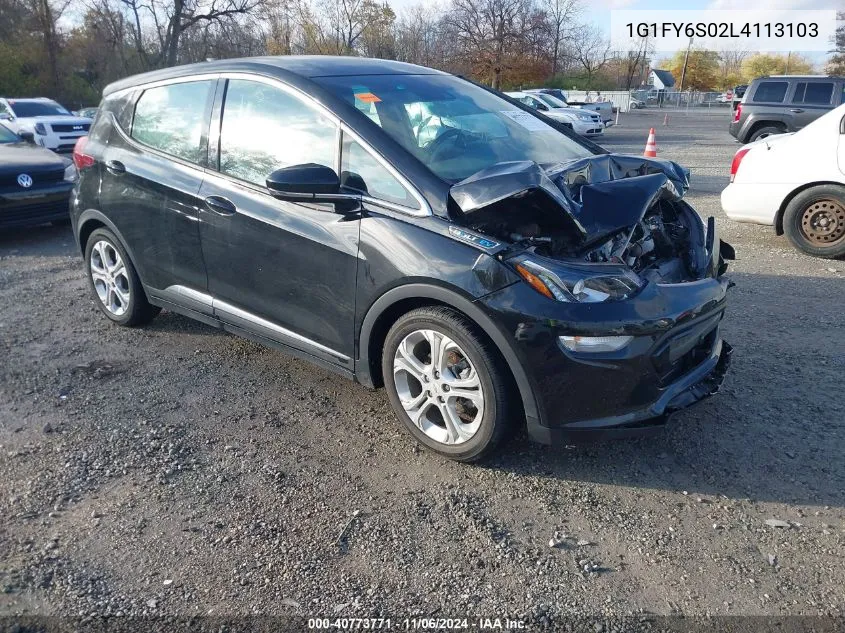 2020 Chevrolet Bolt Ev Fwd Lt VIN: 1G1FY6S02L4113103 Lot: 40773771