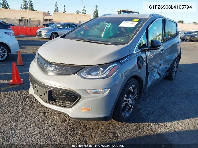 2020 Chevrolet Bolt Ev Fwd Premier VIN: 1G1FZ6S08L4105794 Lot: 40778825