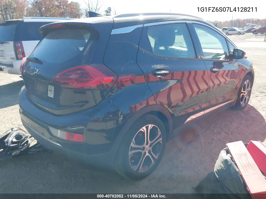 2020 Chevrolet Bolt Ev Fwd Premier VIN: 1G1FZ6S07L4128211 Lot: 40782052