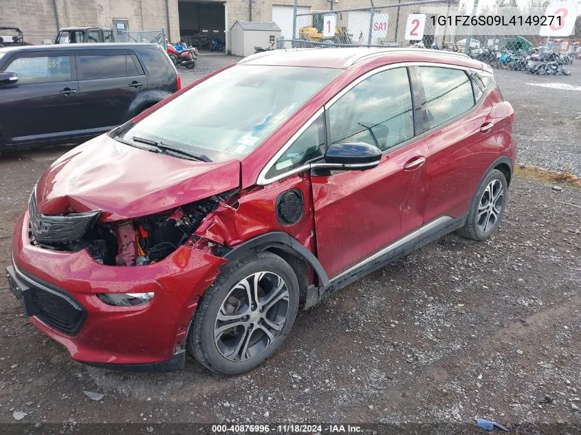 2020 Chevrolet Bolt Ev Fwd Premier VIN: 1G1FZ6S09L4149271 Lot: 40875996