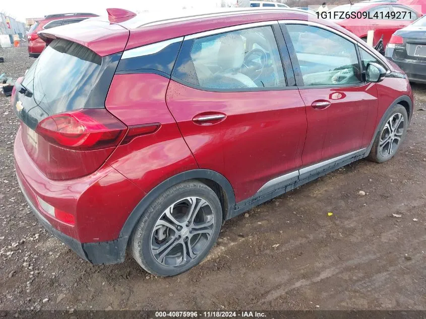 2020 Chevrolet Bolt Ev Fwd Premier VIN: 1G1FZ6S09L4149271 Lot: 40875996