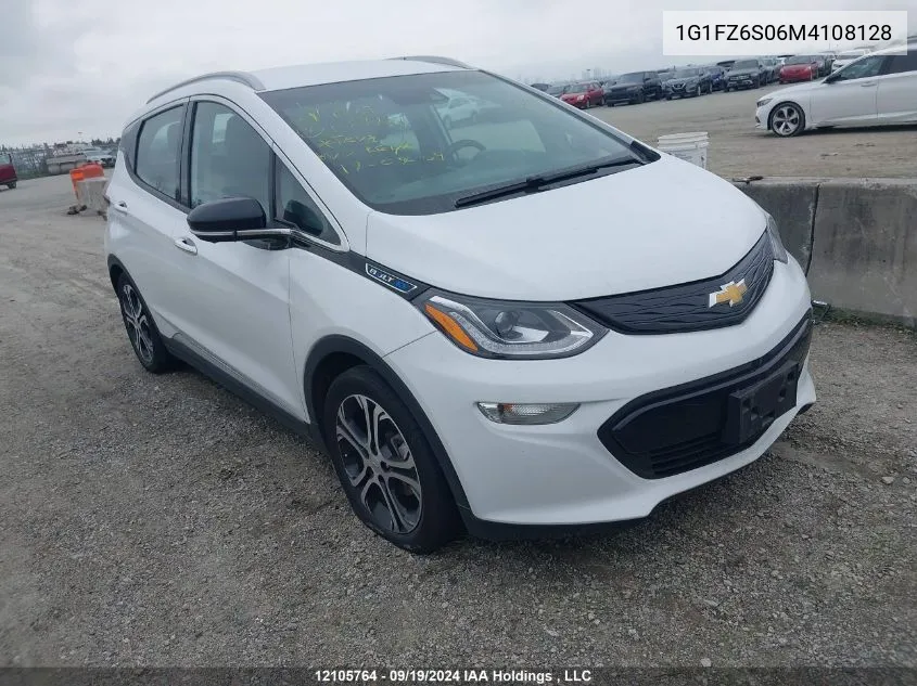 2021 Chevrolet Bolt Ev Premier VIN: 1G1FZ6S06M4108128 Lot: 12105764