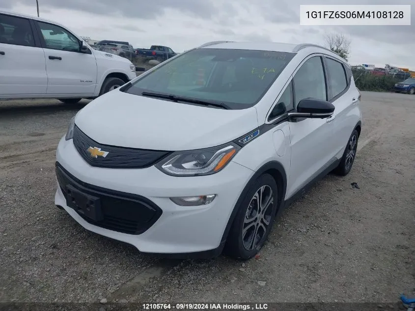 2021 Chevrolet Bolt Ev Premier VIN: 1G1FZ6S06M4108128 Lot: 12105764