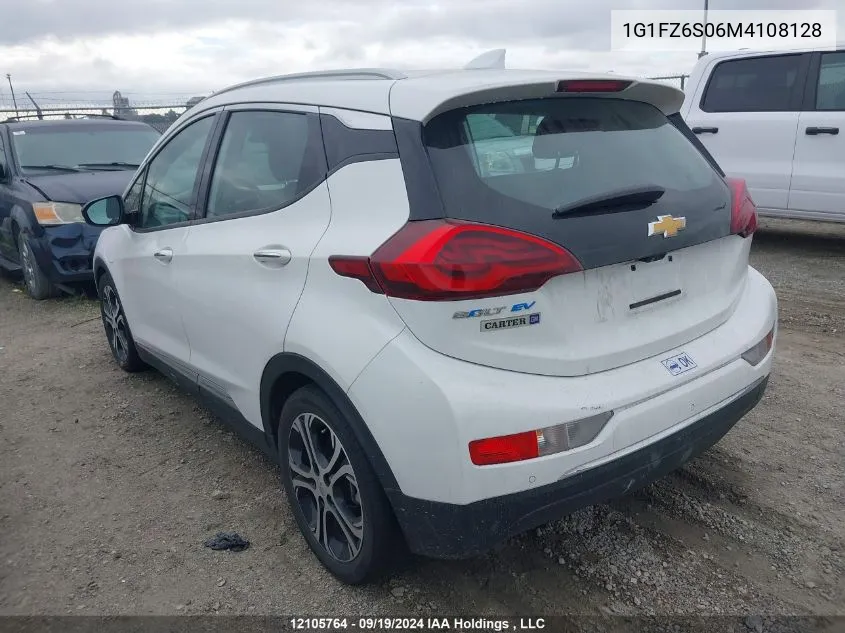 2021 Chevrolet Bolt Ev Premier VIN: 1G1FZ6S06M4108128 Lot: 12105764