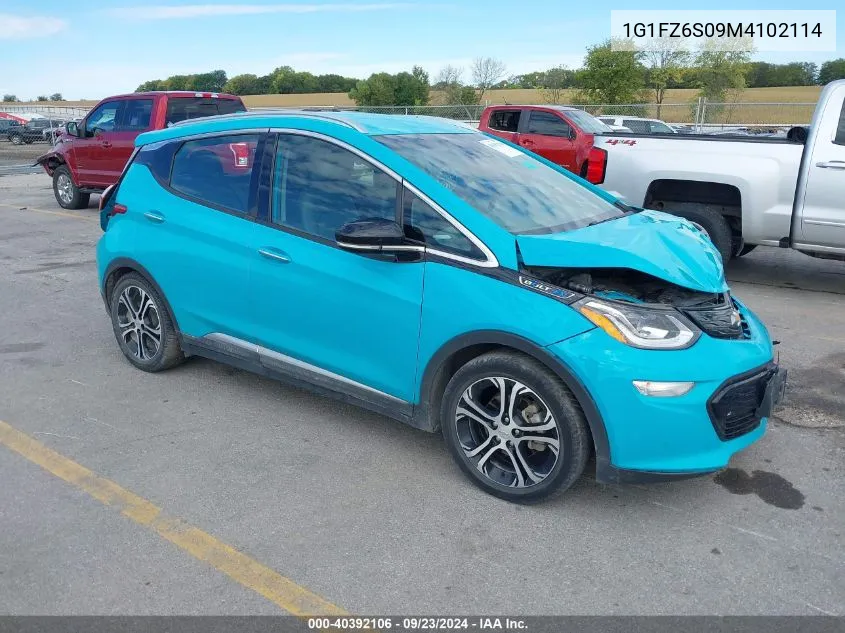 2021 Chevrolet Bolt Ev Fwd Premier VIN: 1G1FZ6S09M4102114 Lot: 40392106