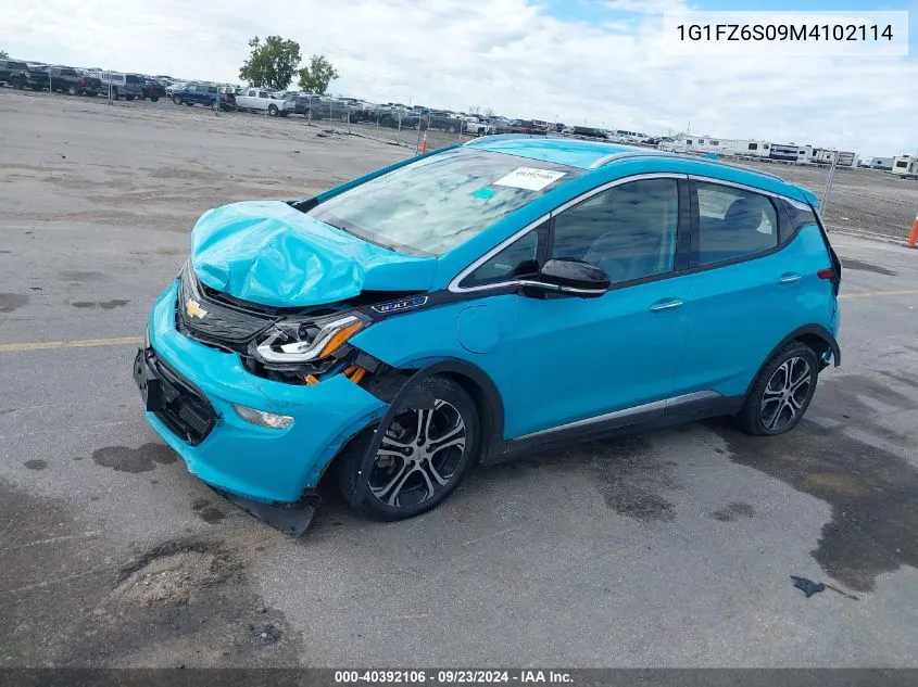 2021 Chevrolet Bolt Ev Fwd Premier VIN: 1G1FZ6S09M4102114 Lot: 40392106