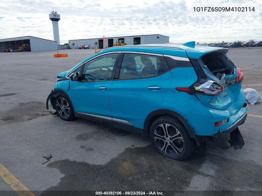 2021 Chevrolet Bolt Ev Fwd Premier VIN: 1G1FZ6S09M4102114 Lot: 40392106