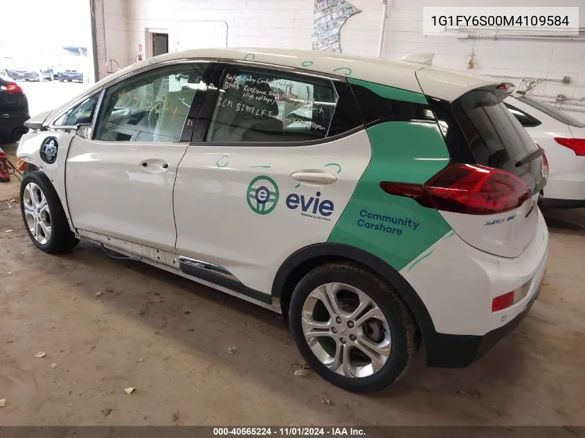 2021 Chevrolet Bolt Ev Fwd Lt VIN: 1G1FY6S00M4109584 Lot: 40565224